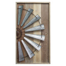 Walls Wood Wall Decor - 17.72" X 1.77" X 31.5" Mixed Natural Wood Windmill Wall Decor HomeRoots