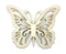 Walls Wood Wall Decor - 18.5" x 23" x 4" Light Yellow, Rustic Butterfly, Wooden - Wall Decor HomeRoots