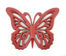 Walls Wood Wall Decor - 18.5" x 23" x 4" Red, Rustic Butterfly, Wooden - Wall Decor HomeRoots