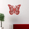 Walls Wood Wall Decor - 18.5" x 23" x 4" Red, Rustic Butterfly, Wooden - Wall Decor HomeRoots