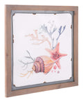 Walls Wood Wall Decor - 19.7" x 0.8" x 19.7" Multicolor, Fir Wood, Steel & MDF, Sea 1 Wall Decor HomeRoots