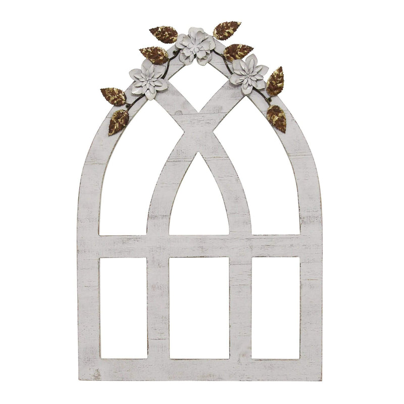 Walls Wood Wall Decor - 19.75" X 1" X 28.25" White Metal Mdf With Wood Veneer Wall Decor HomeRoots