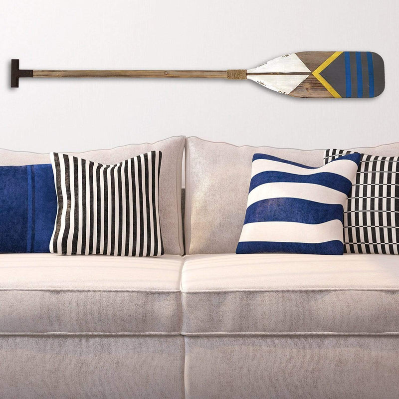 Walls Wood Wall Decor - 8" X 1.75" X 60" Natural Wood Nautical Oar Wall Decor HomeRoots