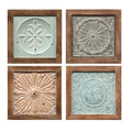 Walls Wood Wall Decor - Boho Tiles Wall D√©cor Set of 4 HomeRoots