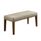 Walsh Industrial Bench Ivory & Natural Wood Finish-Accent and Storage Benches-Natural Tone-Fabric Solid Wood Wood Veneer & Others-JadeMoghul Inc.
