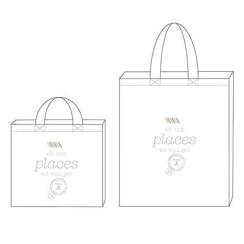 Wanderlust Oh The Places We Will Go Personalized Tote Bag Mini Tote with Gussets (Pack of 1)-Personalized Gifts By Type-JadeMoghul Inc.