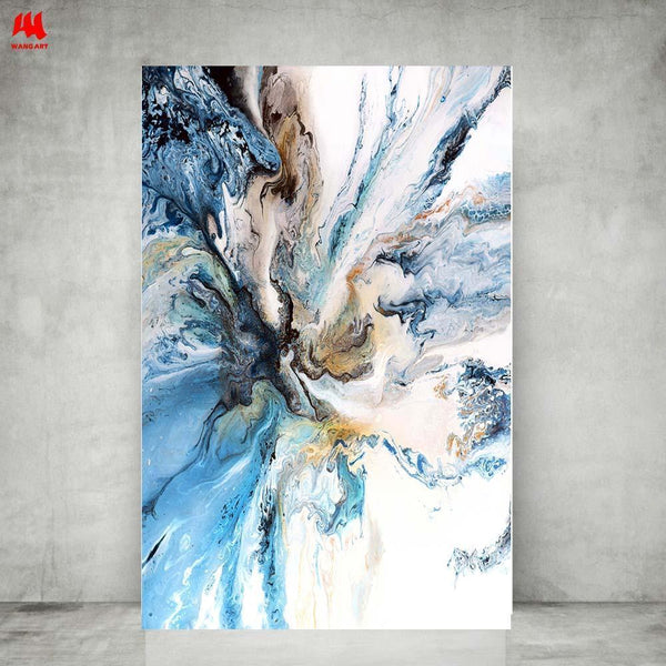 WANGART Colorful Ocean Large Abstract Poster Canvas Art Landscape Oil Painting Wall Pictures For Living Room Modern no frame-20x30cm no frame-jy0834-JadeMoghul Inc.