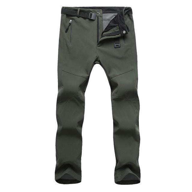 Warm Fleece Casual Fit Thermal Pants-Army Green-S-JadeMoghul Inc.