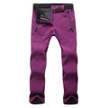 Warm Fleece Casual Fit Thermal Pants-Dark Purple-S-JadeMoghul Inc.