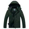 Warm Outwear Winter Jacket For Men / Windproof Hooded Jacket-Army Green-L-JadeMoghul Inc.