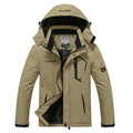 Warm Outwear Winter Jacket For Men / Windproof Hooded Jacket-Khaki-L-JadeMoghul Inc.