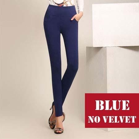 warm Soft Fleece Lined Winter Pants-Blue no velvet-S-JadeMoghul Inc.