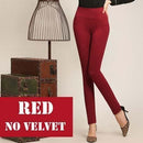 warm Soft Fleece Lined Winter Pants-Red no velvet-S-JadeMoghul Inc.