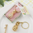 Warm Welcome Collection gold pineapple themed key chain-Personalized Coasters-JadeMoghul Inc.