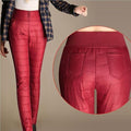 Warm Winter Quilted Thermal Pants-Burgundy-S-JadeMoghul Inc.
