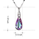 WARME FARBEN Crystal from Swarovski Women Necklace Crystal Water Drop Shaped Pendant Necklace Fine Jewelry Collares-as picture 1-45cm-JadeMoghul Inc.
