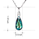 WARME FARBEN Crystal from Swarovski Women Necklace Crystal Water Drop Shaped Pendant Necklace Fine Jewelry Collares-as picture-45cm-JadeMoghul Inc.