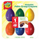 WASHABLE PALMGRASP CRAYONS 6 PK-Arts & Crafts-JadeMoghul Inc.