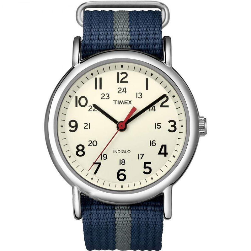 Watches Timex Weekender Slip-Thru Watch - Navy/Grey [T2N654] Timex