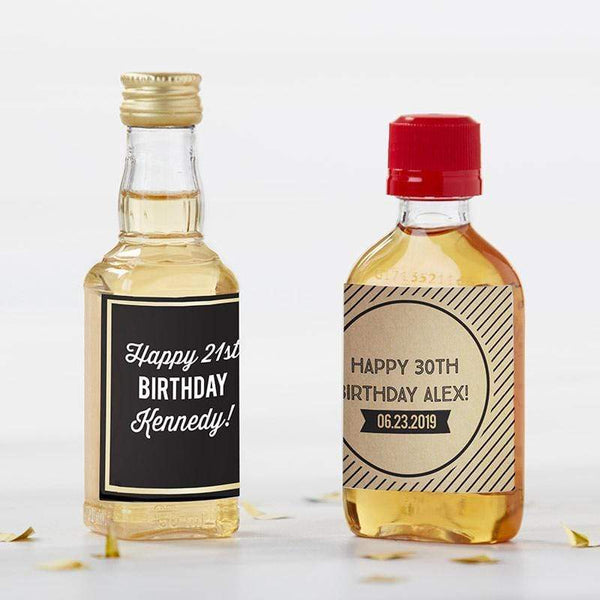 Water Bottle Labels Personalized Mini Liquor Labels - Boozie Birthday(24 Pcs) Kate Aspen