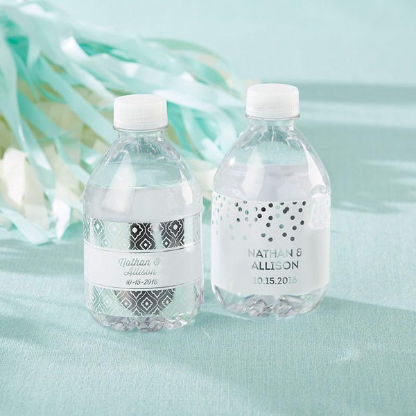 Water Bottle Labels Personalized Water Bottle Labels - Silver Foil(24 Pcs) Kate Aspen