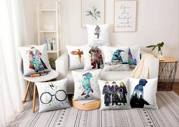 Watercolor Illustration Printed Cushion Cover