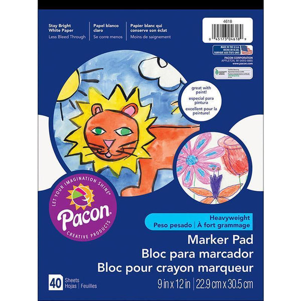WATERCOLOR & MARKER PAD 9X12-Arts & Crafts-JadeMoghul Inc.