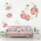 Watercolor Peony Flowers Wall Stickers / Decal