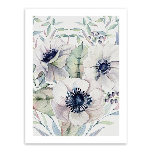 Watercolor Succulent Plants Cactus Flower Poster Print Nordic Style Living Room Big Wall Art Pictures Home Decor Canvas Painting-15x20 cm No Frame-flower white flower-JadeMoghul Inc.