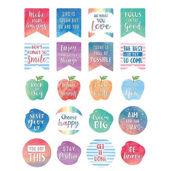 WATERCOLOR WORDS TO INSPIRE STICKER-Learning Materials-JadeMoghul Inc.
