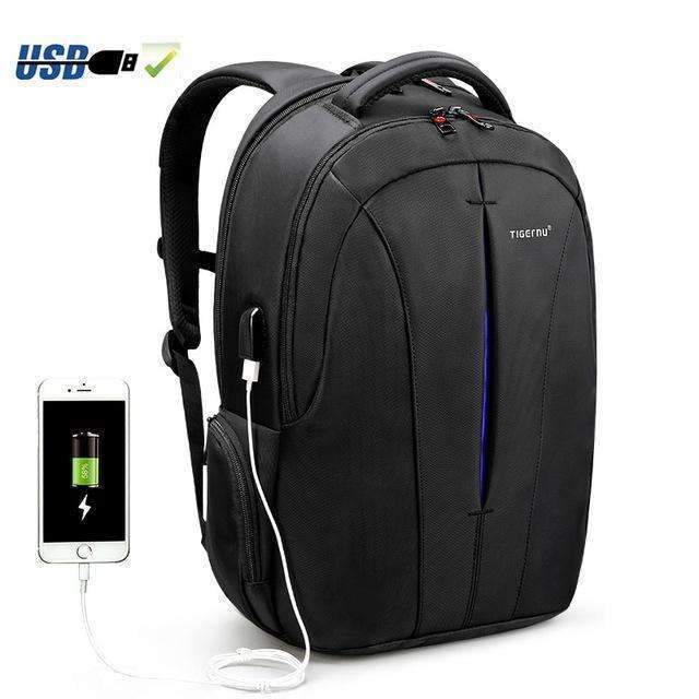Waterproof 15.6inch laptop backpack - Backpack bag-Black and Blue USB-China-JadeMoghul Inc.