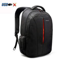 Waterproof 15.6inch laptop backpack - Backpack bag-Black and Orange-China-JadeMoghul Inc.