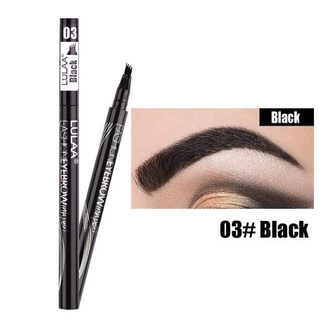 Waterproof Natural Eyebrow Pen Four-claw Eye Brow Tint Makeup three Colors Eyebrow Pencil Brown Black Grey Brush Cosmetics JadeMoghul Inc. 