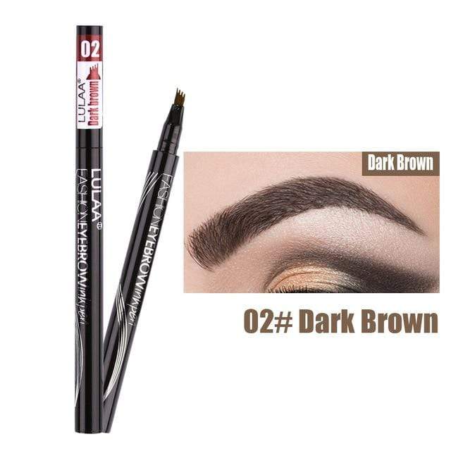 Waterproof Natural Eyebrow Pen Four-claw Eye Brow Tint Makeup three Colors Eyebrow Pencil Brown Black Grey Brush Cosmetics JadeMoghul Inc. 