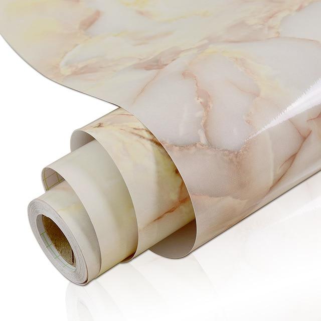 Waterproof Oil-proof Marble Wallpaper Contact Paper Wall Stickers PVC Self Adhesive Bathroom Kitchen Countertop Home Improvement JadeMoghul Inc. 