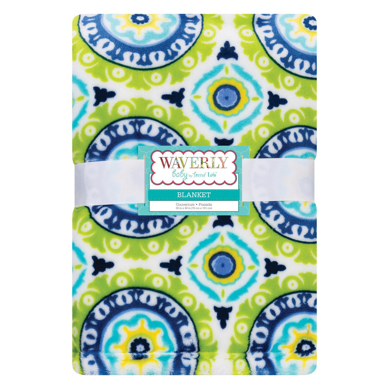 Waverly Solar Flair Plush Baby Blanket-W-SLR FLR-JadeMoghul Inc.