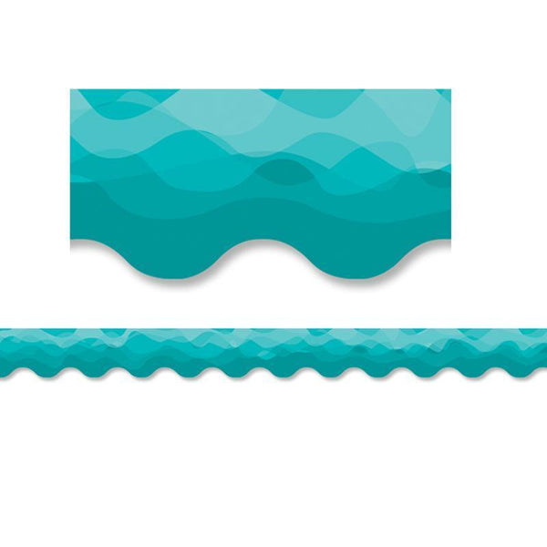 WAVES OF TEAL BORDER-Learning Materials-JadeMoghul Inc.