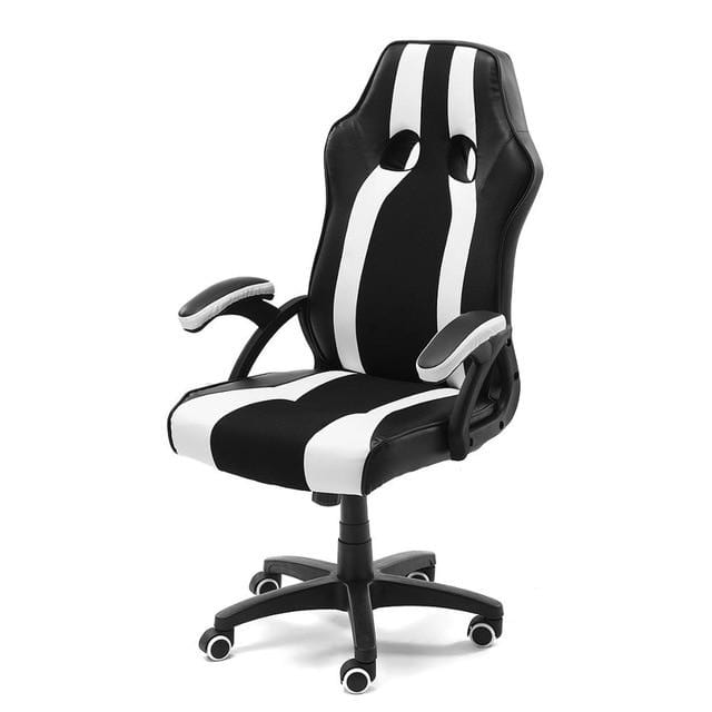 Wcg Gaming Chair PVC Household Armchair Ergonomic Computer Chair Office Chairs Lift and Swivel Function Adjustable Footrest AExp