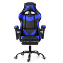 Wcg Gaming Chair PVC Household Armchair Ergonomic Computer Chair Office Chairs Lift and Swivel Function Adjustable Footrest AExp