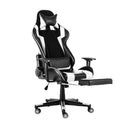 Wcg Gaming Chair PVC Household Armchair Ergonomic Computer Chair Office Chairs Lift and Swivel Function Adjustable Footrest AExp