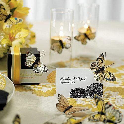 Wedding Cake Accessories Small Hand Painted Butterfly (25) Green (Pack of 25) JM Weddings