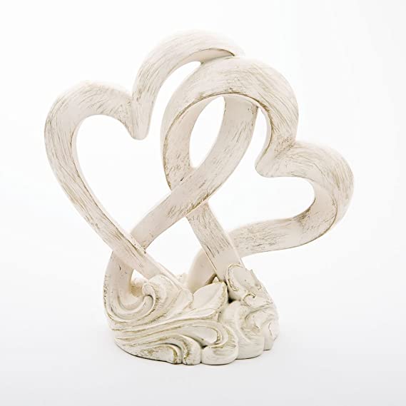 Wedding Cake Accessories Vintage Style Double Heart Design Cake Topper/Centerpiece Fashioncraft