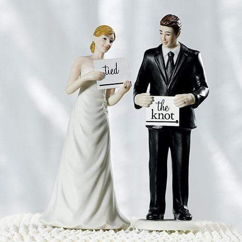 Wedding Cake Toppers Read My Sign - Bride and Groom Figurines Groom Figurine (Pack of 1) Weddingstar