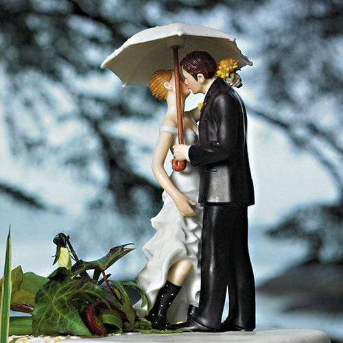 Wedding Cake Toppers Showered with Love Couple Figurine (Pack of 1) JM Weddings