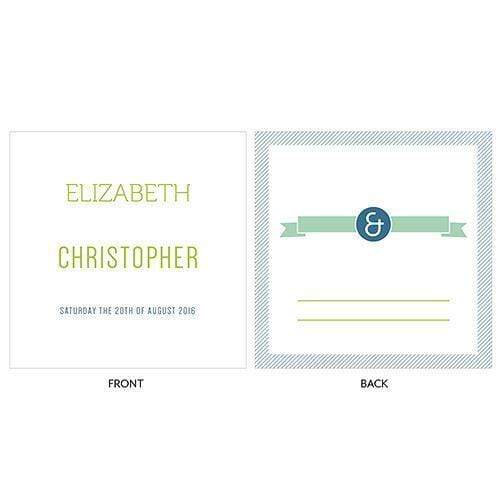 Wedding Cake Toppers Smart Type Personalized Clear Acrylic Block Cake Topper Daiquiri Green (Pack of 1) JM Weddings