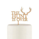 The Hunt Is Over Cake Topper - Maple Laminate (Pack of 1)