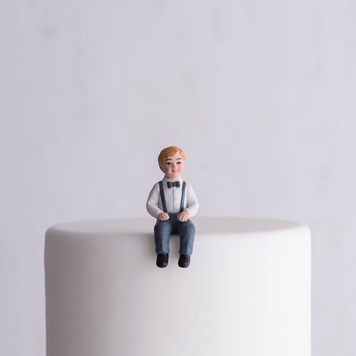 Wedding Cake Toppers Toddler Boy Porcelain Figurine Wedding Cake Topper (Pack of 1) JM Weddings