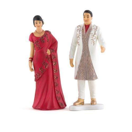 Traditional Indian Bride and Groom Figurine Cake Toppers Indian Groom in Traditional Attire (Pack of 1)