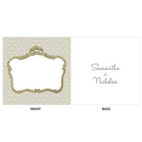 Wedding Cake Toppers Vintage Frame Personalised Clear Acrylic Block Cake Topper (Pack of 1) JM Weddings