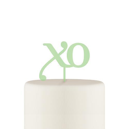 XO Acrylic Cake Topper - Daiquiri Green (Pack of 1)